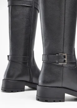 bonprix bonprix Botines de cuero Negro New