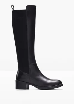 bonprix bonprix Botines de cuero Negro