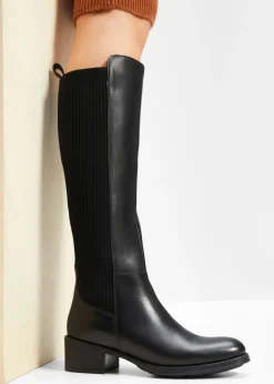 bonprix bonprix Botines de cuero Negro