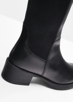 bonprix bonprix Botines de cuero Negro