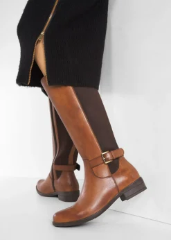 bonprix bonprix Botines de cuero bronceado Discount