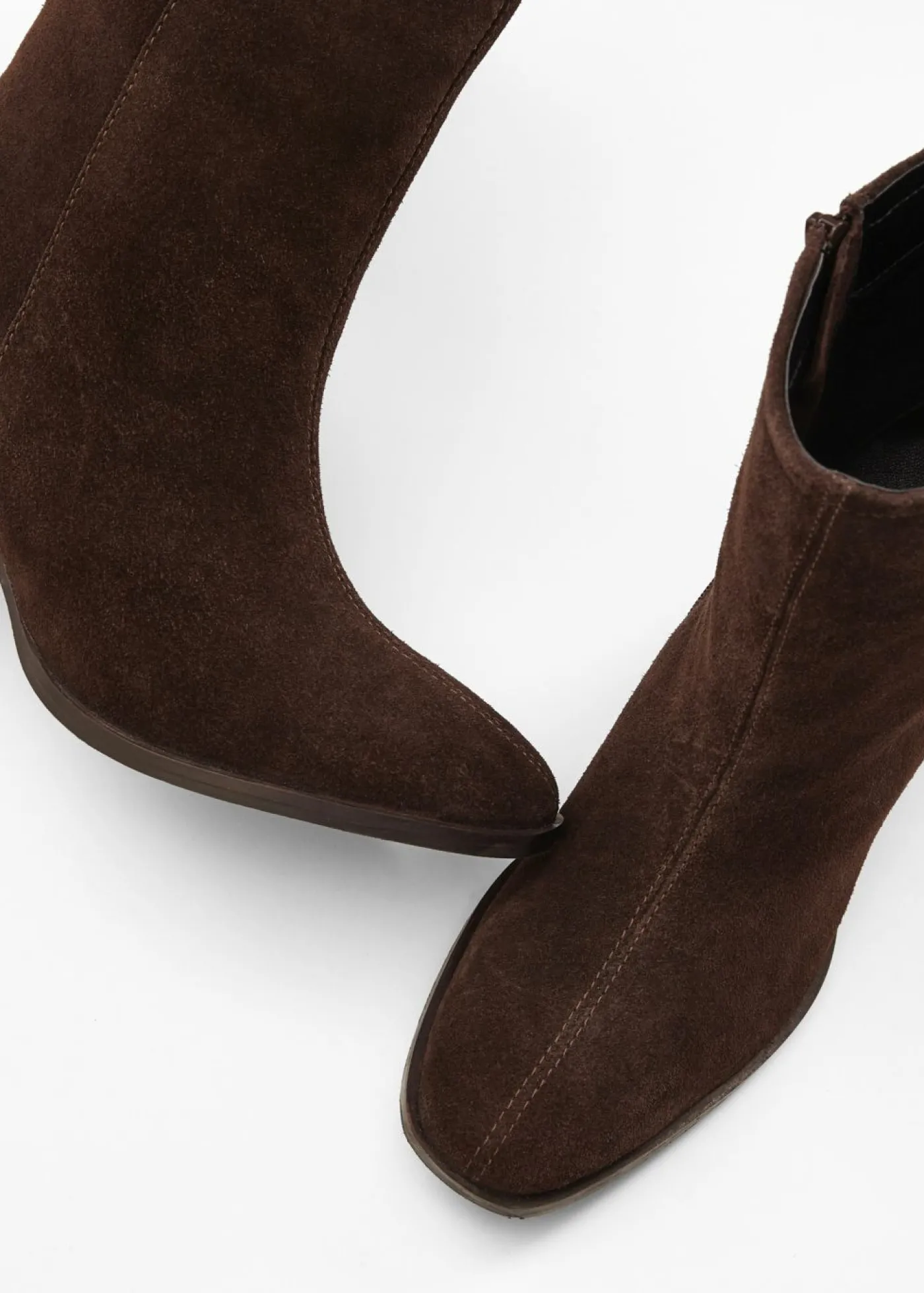 bonprix bonprix Botines de piel Marrón oscuro Online