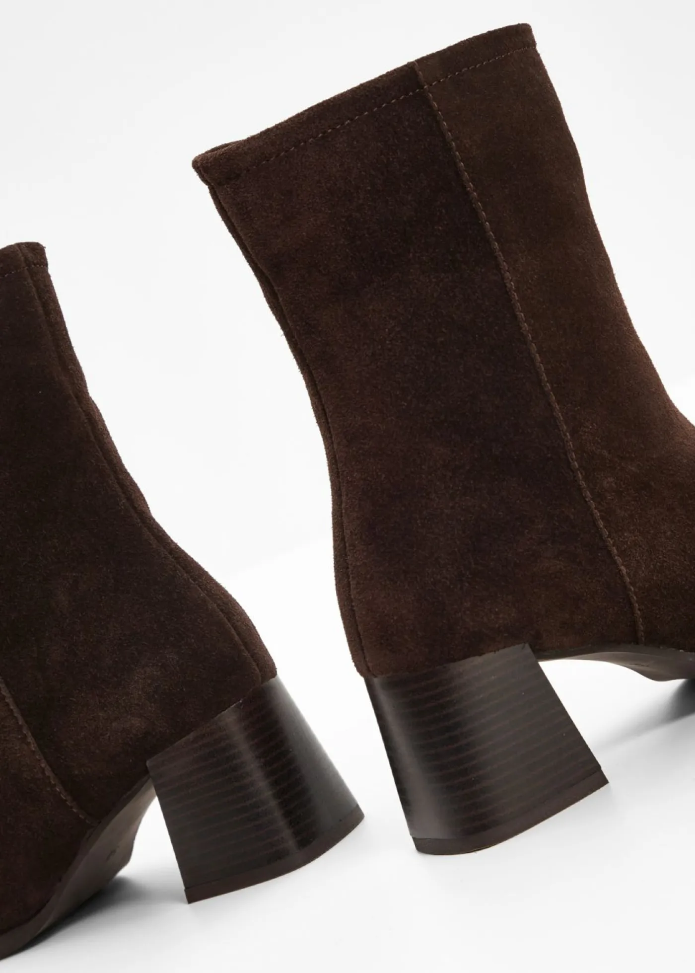 bonprix bonprix Botines de piel Marrón oscuro Online