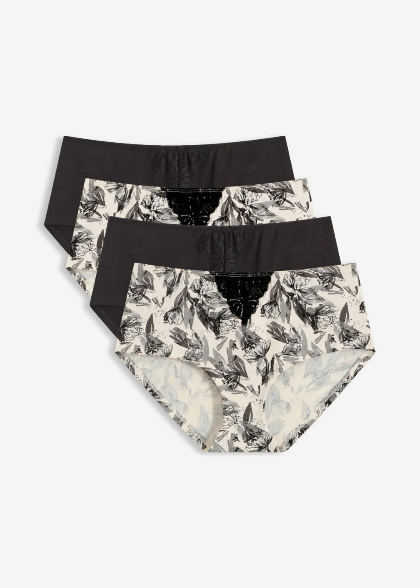 bonprix bonprix Braga (4 unidades) Negro-Beige natural Clearance
