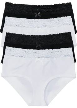 bonprix bonprix Braga (4 unidades) Negro-blanco