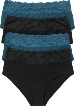 bonprix bonprix Braga (4 unidades) Negro-azul petróleo Online