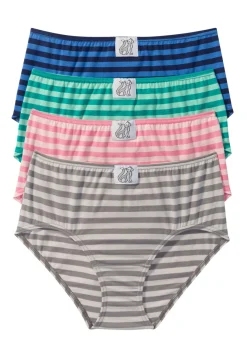 bonprix bonprix Braga (4 unidades) Azul-verde-rosa-gris de rayas