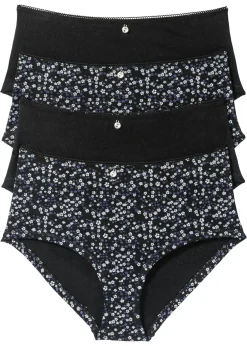 bonprix bonprix Braga (4 unidades) Negro-negro estampado Outlet