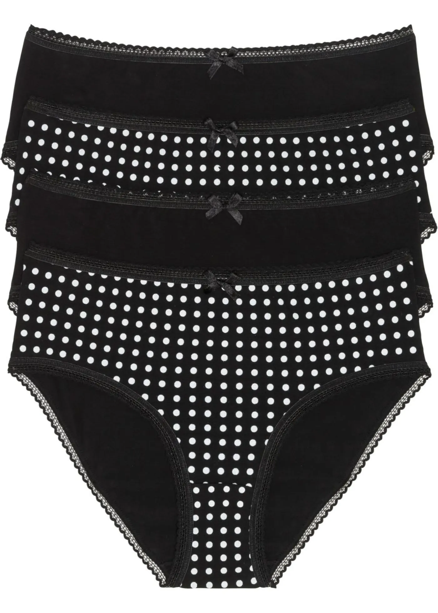 bonprix bonprix Braga (4 unidades) Negro-blanco Outlet