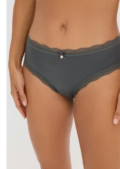 bonprix bonprix Braga brasileña con efecto brillante (3 unidades) pizarra+rosa vintage+blanco Sale