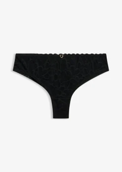 bonprix bonprix Braga brasileña con encaje de corazones Negro