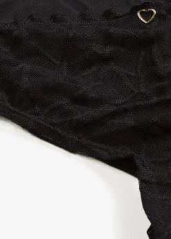 bonprix bonprix Braga brasileña con encaje de corazones Negro