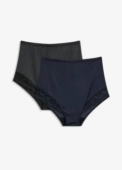 bonprix bonprix Braga brillante y efecto moldeador medio (2 unidades) negro-azul intenso Sale