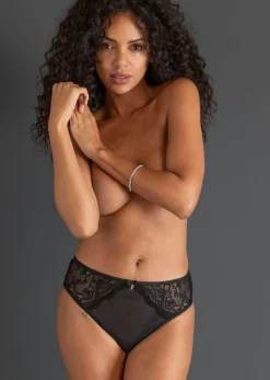 bonprix VENUS Braga con abertura Negro Hot
