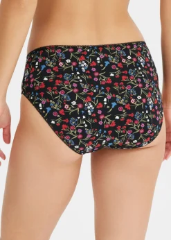 bonprix bonprix Braga con algodón orgánico (4 unidades) negro-caqui nuevo-berenjena-fresa-rojo atardecer-azul cristal-mora mate-blanco lana con flores Hot