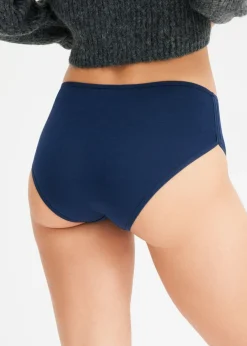 bonprix bonprix Braga con algodón orgánico (4 unidades) azul marino+gris jaspeado Discount