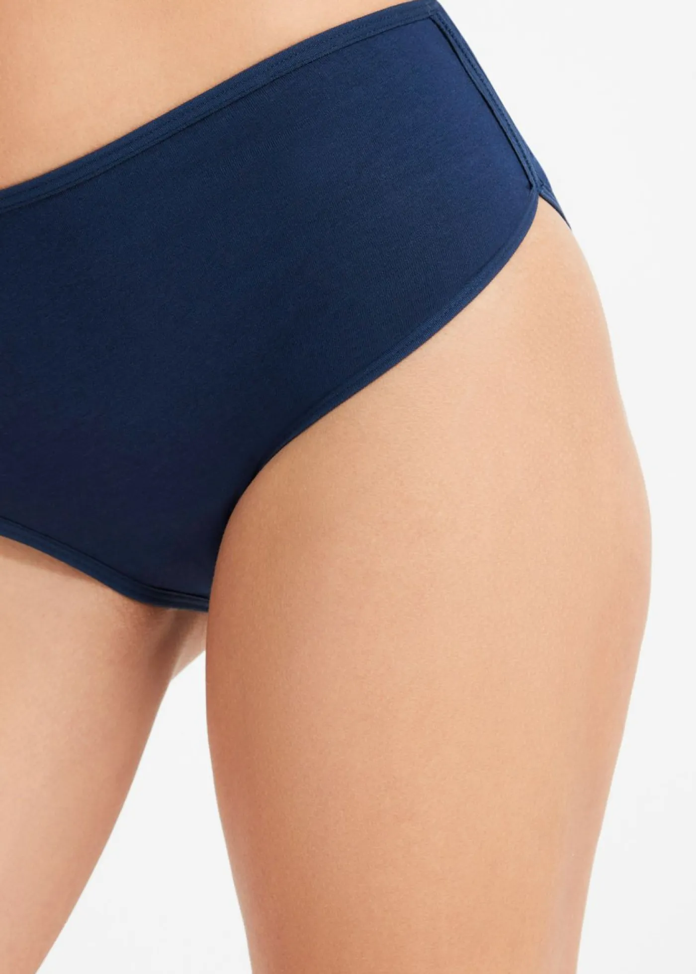 bonprix bonprix Braga con algodón orgánico (4 unidades) azul marino+gris jaspeado Discount