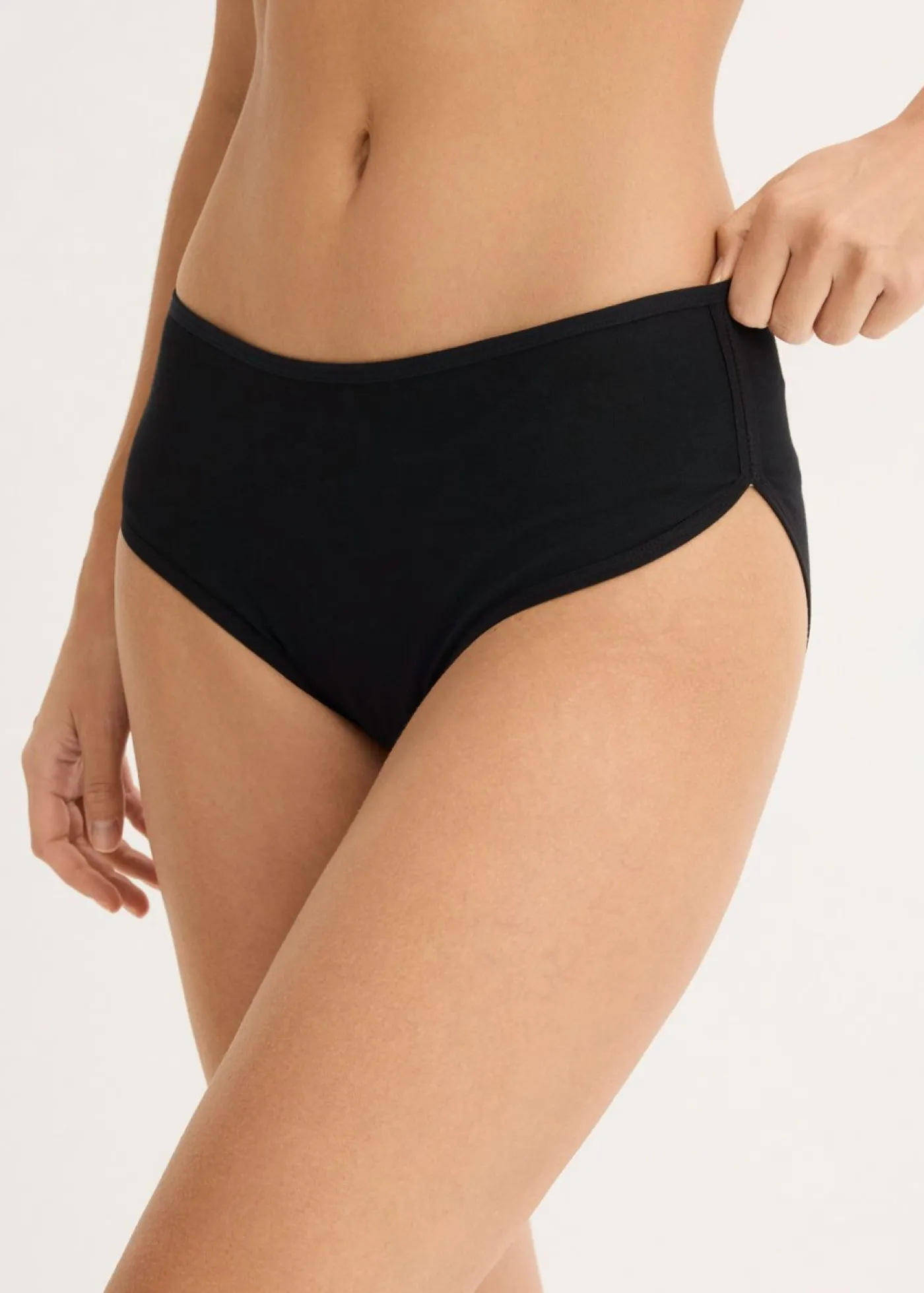 bonprix bonprix Braga con algodón orgánico (4 unidades) Negro Sale