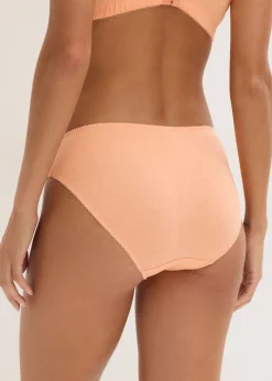 bonprix bonprix Braga con algodón orgánico suave y encaje papaya suave Online
