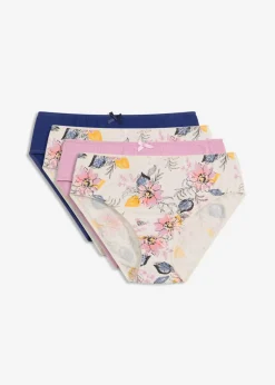 bonprix bonprix Braga con algodón orgánico (4 unidades) malva+azul oxford+blanco lana