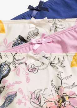 bonprix bonprix Braga con algodón orgánico (4 unidades) malva+azul oxford+blanco lana