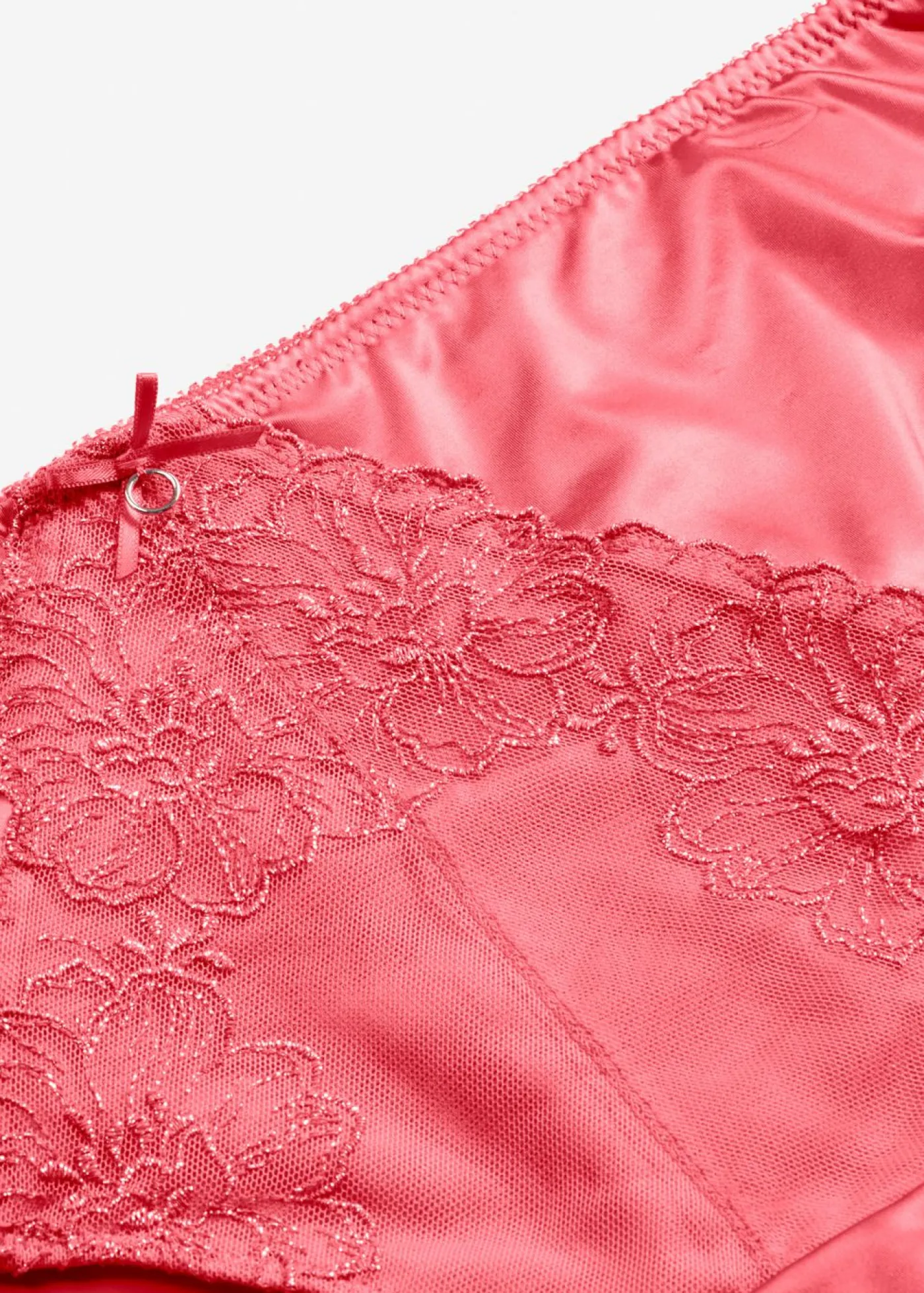 bonprix bonprix Braga con bordado floral brillante rosa coral Outlet