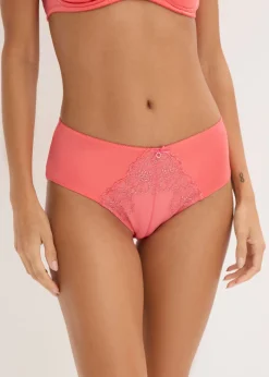 bonprix bonprix Braga con bordado floral brillante rosa coral Outlet