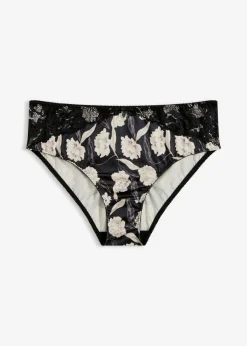 bonprix bonprix Braga con efecto brillante y detalles de encaje Negro con flores Online