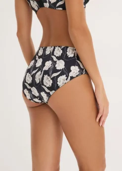 bonprix bonprix Braga con efecto brillante y detalles de encaje Negro con flores Online