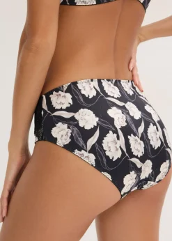 bonprix bonprix Braga con efecto brillante y detalles de encaje Negro con flores Online