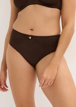 bonprix bonprix Braga con efecto brillante Marrón oscuro New