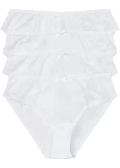 bonprix bonprix Braga con encaje (4 unidades) Blanco Best