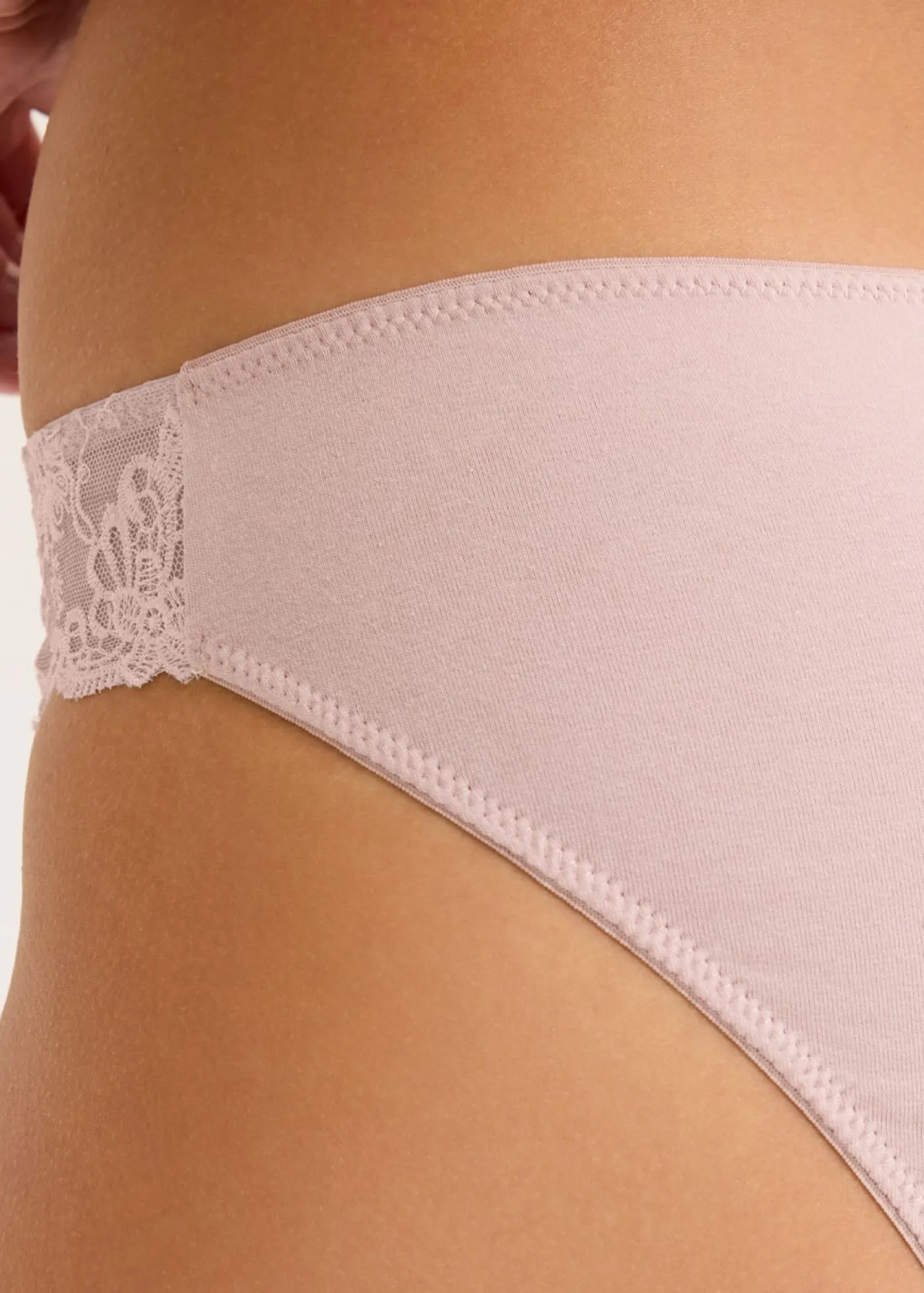 bonprix bonprix Braga con encaje (4 unidades) rosa mate+blanco Online