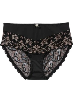 bonprix bonprix Braga con encaje delicado Negro + beige tiza Sale