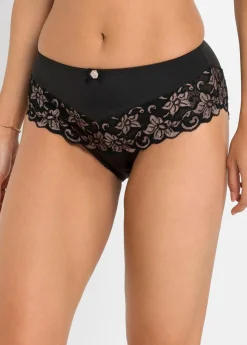bonprix bonprix Braga con encaje delicado Negro + beige tiza Sale