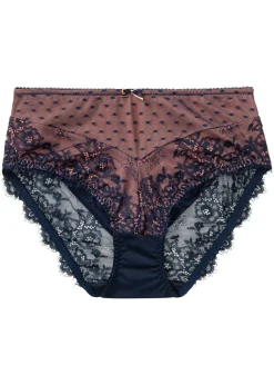 bonprix bonprix Braga con encaje delicado Azul marino + melocotón Clearance