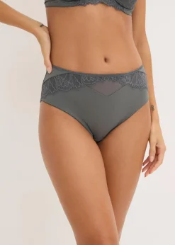 bonprix bonprix Braga con encaje delicado Gris granito