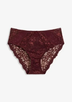 bonprix bonprix Braga con encaje delicado rojo burdeos New