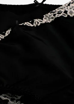 bonprix bonprix Braga con encaje delicado (2 unidades) Negro-blanco lana Sale
