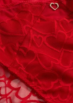 bonprix bonprix Braga con encaje delicado Rojo salsa Sale