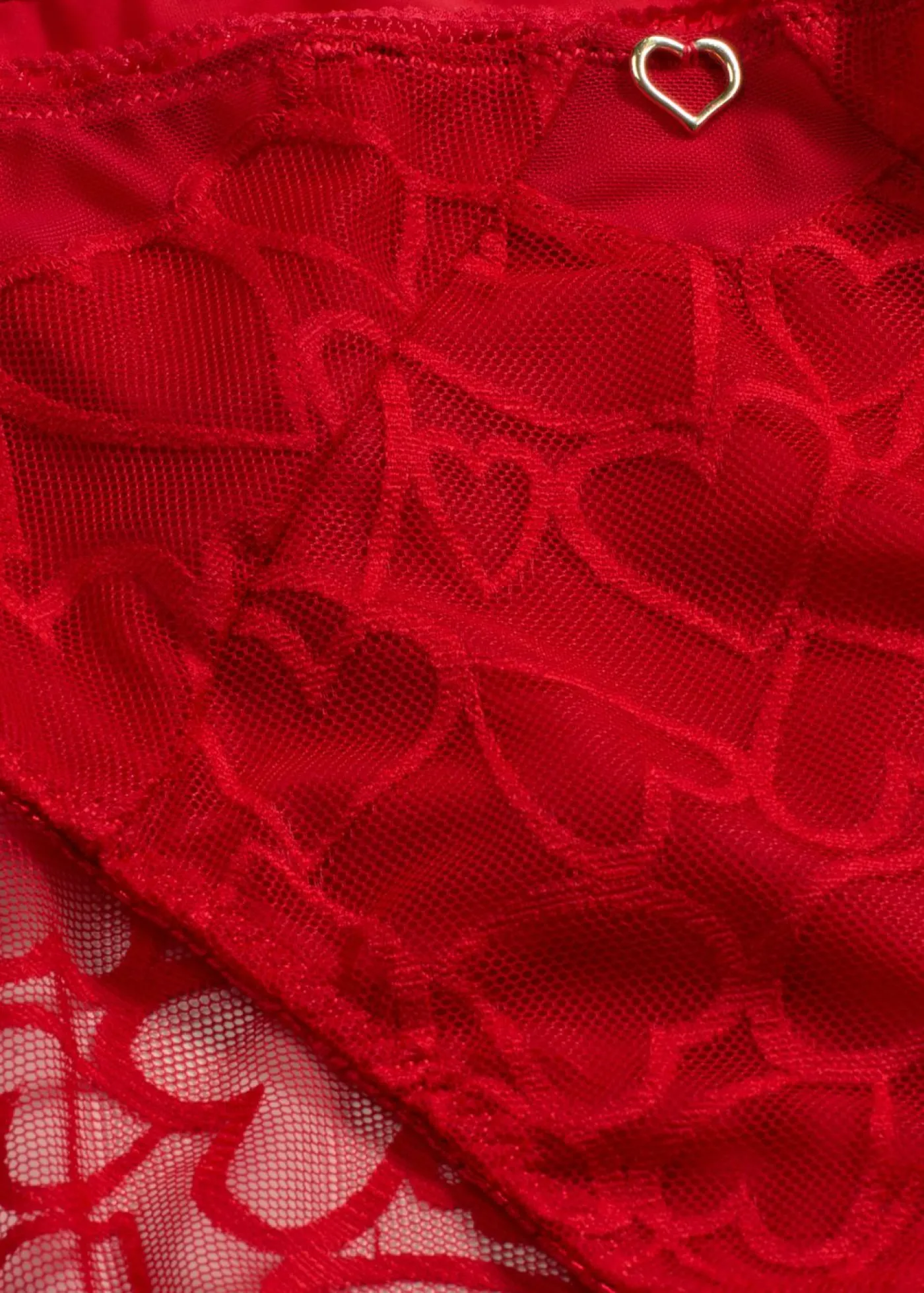 bonprix bonprix Braga con encaje delicado Rojo salsa Sale