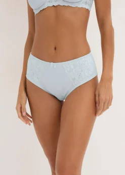 bonprix bonprix Braga con encaje delicado (2 unidades) Azul crema + azul crema Hot