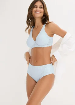 bonprix bonprix Braga con encaje delicado (2 unidades) Azul crema + azul crema Hot