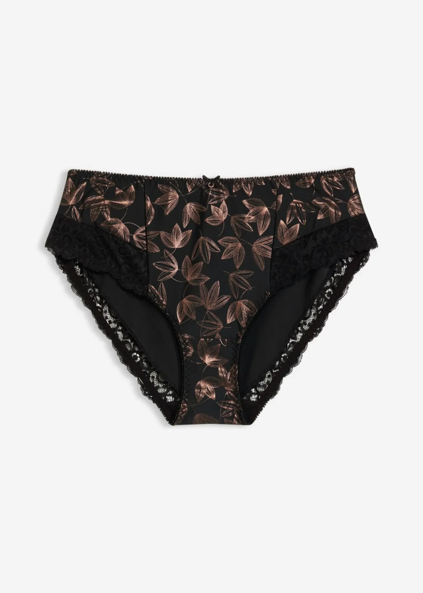 bonprix bonprix Braga con estampado brillante Negro-cobre metalizado New