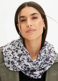 bonprix bonprix Braga de cuello lila empolvado-azul pálido-crudo con flores New