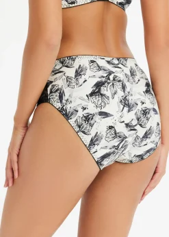 bonprix bonprix Braga de material brillante beige natural-negro con flores Hot