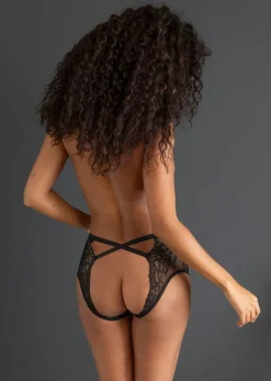 bonprix VENUS Braga de talle alto con abertura Negro New