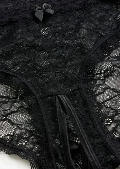 bonprix VENUS Braga de talle alto con abertura Negro Clearance