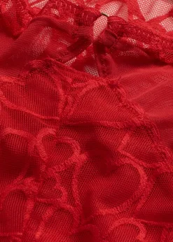 bonprix bonprix Braga de talle alto con encaje de corazones Rojo salsa Outlet