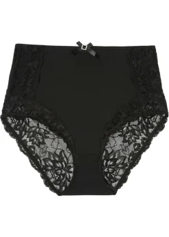 bonprix bonprix Braga de talle alto con encaje Negro Best
